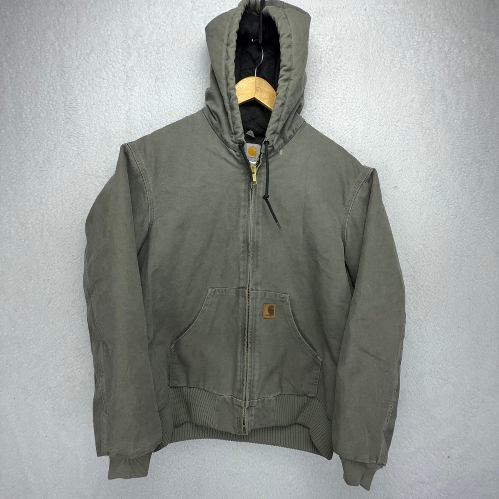 Carhartt Active Jacket Quilt Lined Mens Medium J142 SAG Sage Green